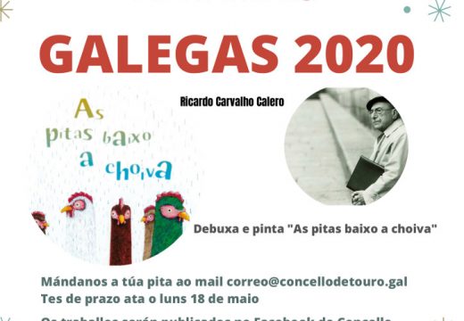 O Concello de Touro invita a nenos e nenas a pintar ‘As pitas baixo a choiva’ en homenaxe a Carvalho Calero no Día das Letras Galegas 2020